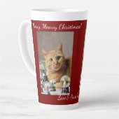 Cat Snow Globe, Image Names Text, Customize, Latte Mok (Linkerhoek)
