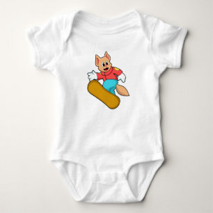 Cat Snowboard Sports Romper