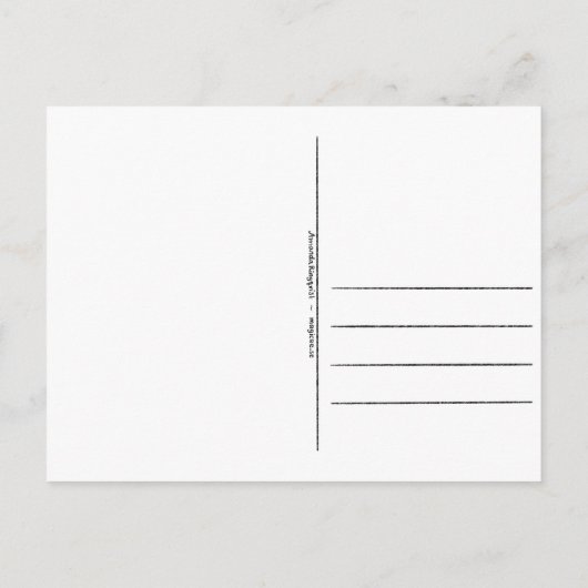 Cat Snowman Briefkaart - Winter Starry Sky (Achterkant)