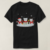 Cat Snowman Santa Hat Reindeer Cat Lover Merry Chr T-shirt (Design voorkant)