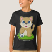 Cat Soccer player Soccer T-shirt (Voorkant)