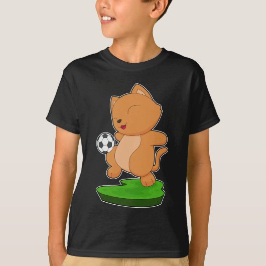 Cat Soccer player Soccer T-shirt (Voorkant)