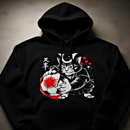 Cat Soccer Player Women's Hoodie - Unique Japanese