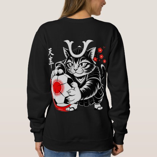 Cat Soccer Sweatshirt for Women Anime Fans & Foot (Achterkant)