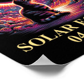Cat Solar Eclipse 2024 Totality April 8 Mannen Vro Poster (Hoek)