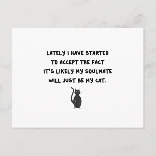 Cat Soulmate Briefkaart (Voorkant)