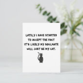 Cat Soulmate Briefkaart (Staand voorkant)