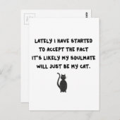 Cat Soulmate Briefkaart (Voorkant / Achterkant)