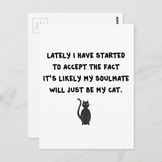Cat Soulmate Briefkaart (Voorkant / Achterkant)