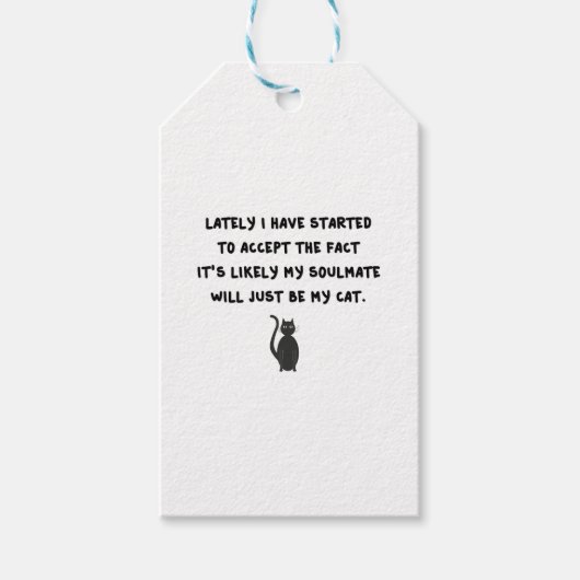 Cat Soulmate Cadeaulabel (Voorkant)
