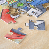 Cat Spa 635 funny Illustration Legpuzzel (Zijkant)