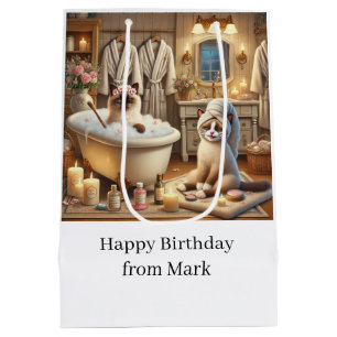 Cat Spa-feest voor Siamese kattenliefhebbers Medium Cadeauzakje