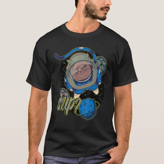 Cat Space Astronaut T-shirt (Voorkant)