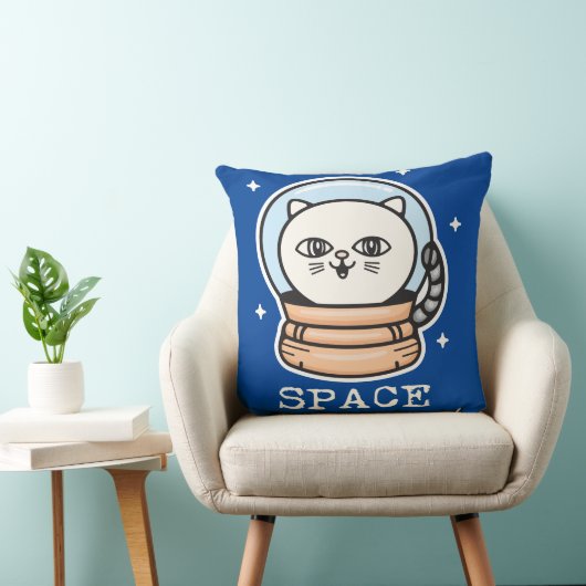 Cat Space Explorer Kussen (Stoel)