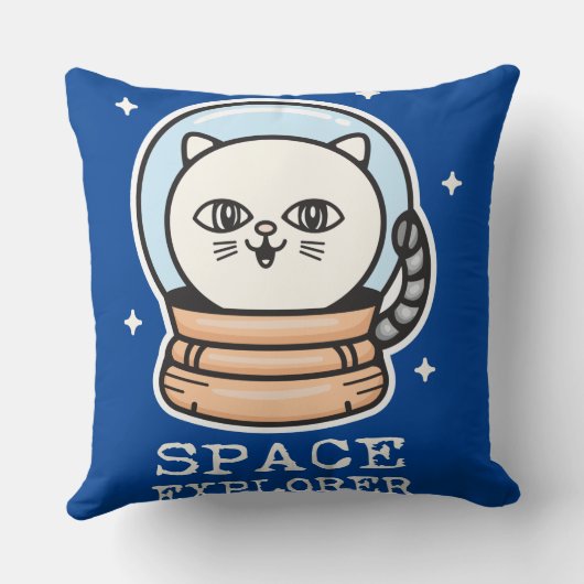 Cat Space Explorer Kussen (Achterkant)