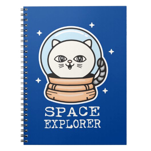 Cat Space Explorer Notitieboek (Voorkant)