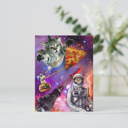 Cat Space Federation Briefkaart (Staand voorkant)