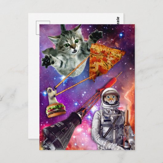 Cat Space Federation Briefkaart (Voorkant / Achterkant)