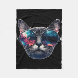 Cat Space Gles Sungles Universe Meme Grafisch Graf Fleece Deken