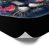 Cat Space Gles Sungles Universe Meme Grafisch Graf Poster (Hoek)