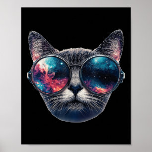 Cat Space Gles Sungles Universe Meme Grafisch Graf Poster