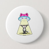 Cat Spaceship Ronde Button 7,6 Cm (Voorkant)