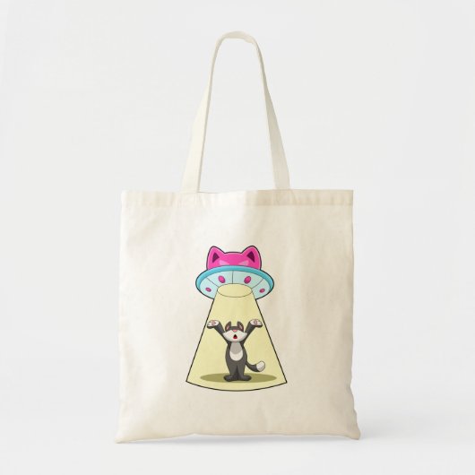 Cat Spaceship Tote Bag (Voorkant)