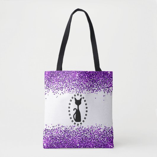 Cat Sparkle Canvas tas! Tote Bag (Voorkant)