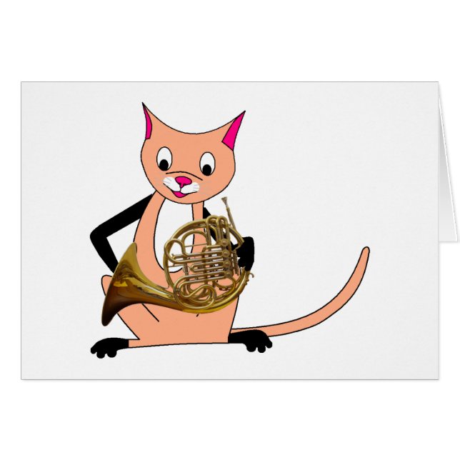 Cat Speel de Franse hoorn (Voorkant Horizontaal)