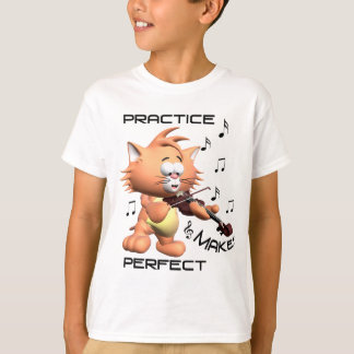 Cat Speel Violin Girls "T-shirt T-shirt