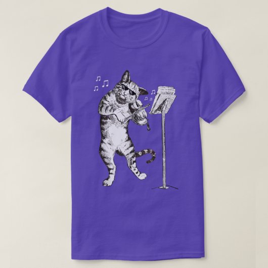 Cat Speel Violin Violinist Gift T-shirt (Design voorkant)