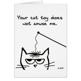Cat-speelgoed is mislukt - Funny Cat-kaart