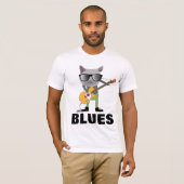 CAT SPEELT BLUESGITAAR T-Shirts (Voorkant volledig)