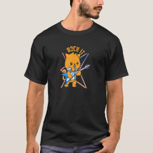 Cat speelt gitaargitarist t-shirt
