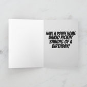 CAT SPELEN BANJO  BIRTHDAY KAART (Binnen)