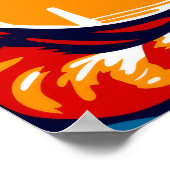 Cat Spelen Gitaar Buitenshuis Poster (Hoek)