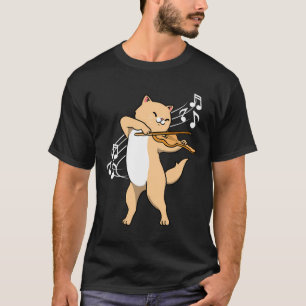 Cat Spelen Violin Violinist Gift T-shirt
