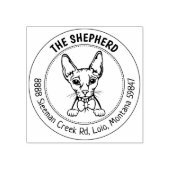 Cat Sphinx familie retouradres Rubberstempel (Afrduk)