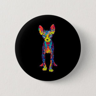 Cat Sphynx Grappige Kat Liefhebber Cadeaus voor Ma Ronde Button 5,7 Cm