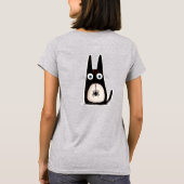 cat + spider + Halloween, personalized T-shirt (Achterkant)