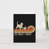  Cat Spilling Coffee Ik doe wat ik wil Kaart (Voorkant)