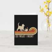  Cat Spilling Coffee Ik doe wat ik wil Kaart (Gele Bloem)