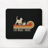 Cat Spilling Coffee Ik doe wat ik wil Muismat (Met muis)