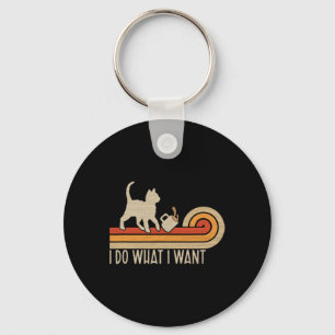 Cat Spilling Coffee Ik doe wat ik wil Sleutelhanger