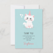 Cat Spint de dag van geboorte. Dank je wel Kaart (Voorkant)