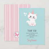 Cat Spint de dag van geboorte. Dank je wel Kaart (Voorkant / Achterkant)