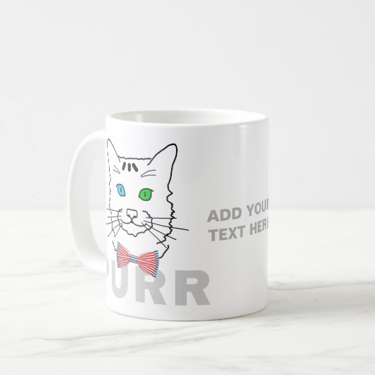 Cat Spint grappig aanpasbaar Koffiemok (Voorkant links)