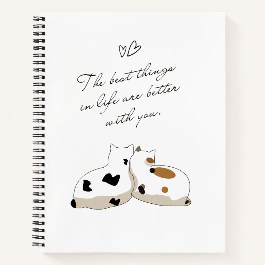 Cat Spiral Notitieboek - Purrfect voor uw gedachte (Voorkant)