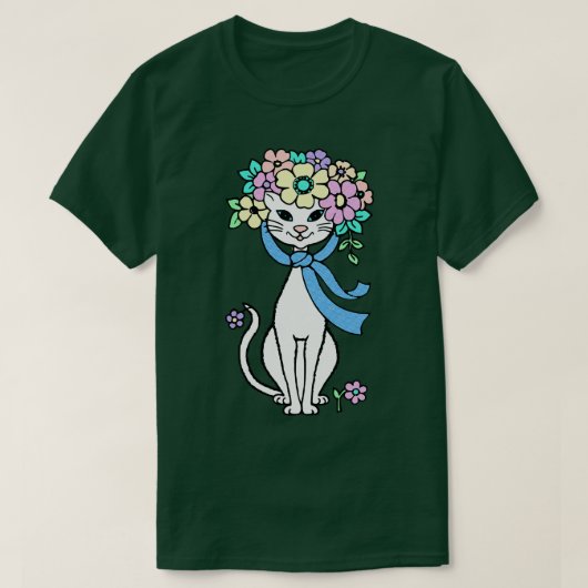 Cat Spring Summer Flowers Springtime Summertime FL T-shirt (Design voorkant)