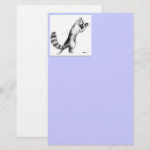 Cat Springing2 Briefpapier (Voorkant / Achterkant)